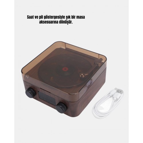 Dekoratif Gece Işıklı Bluetooth Hoparlör – Saatli Tasarım Dekoratif Gece Işıklı Bluetooth Hoparlör – Saatli Tasarım