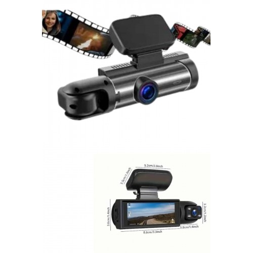 Araç İçi Full Hd Kamera Ön ve Arka Kameralı Ekranlı Araç Kamerası