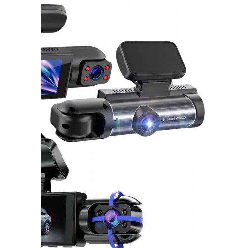 Araç İçi Full Hd Kamera Ön ve Arka Kameralı Ekranlı Araç Kamerası