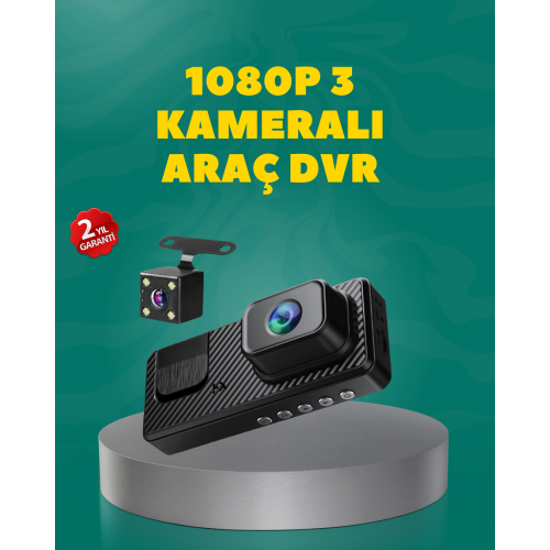 Full HD 1080P Araç Kamerası | Gece Görüşlü Döngü Kayıt ve Geri Görüş