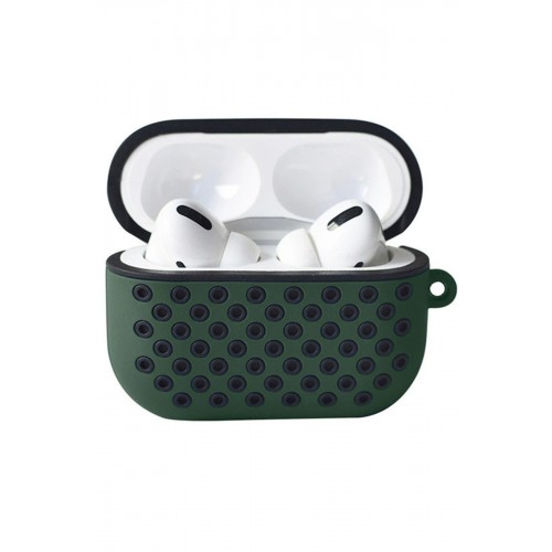 Airpods Pro 2 (2.nesil) Spor Delikli Kılıf - Haki Yeşil-Siyah-(5796)