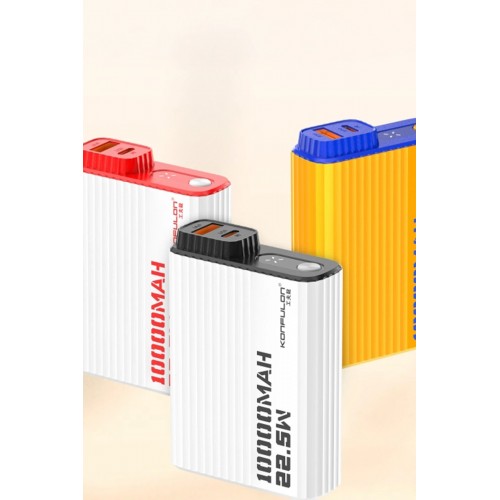 A40Q 10.000 mAh PD 20W Mini Powerbank - Siyah-Beyaz-(5796)