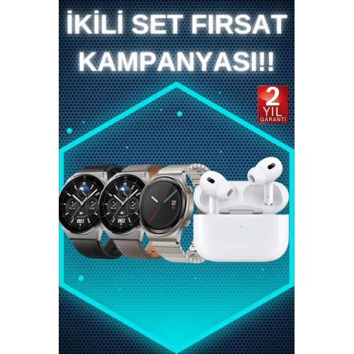 Aynalı Bluetooth Kulaklık Yeni Nesil Akıllı Saat Titreşimli Nabız Ölçer Spor Modları
