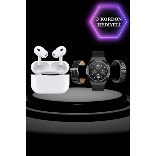 Aynalı Bluetooth Kulaklık Yeni Nesil Akıllı Saat Titreşimli Nabız Ölçer Spor Modları