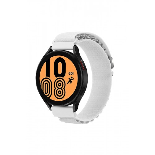 Watch 22mm KR410 Kumaş Kordon - Beyaz-(5796)