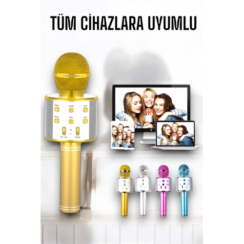 Taşınabilir Bluetooth Karaoke Mikrofon: Hafıza Kart Girişli Etkileyici Performans