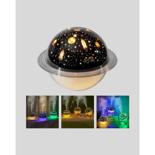 USB Mini Hava Nemlendirici ve Projeksiyon Lamba – Taşınabilir Sessiz Dekoratif Aromaterapi Cihazı