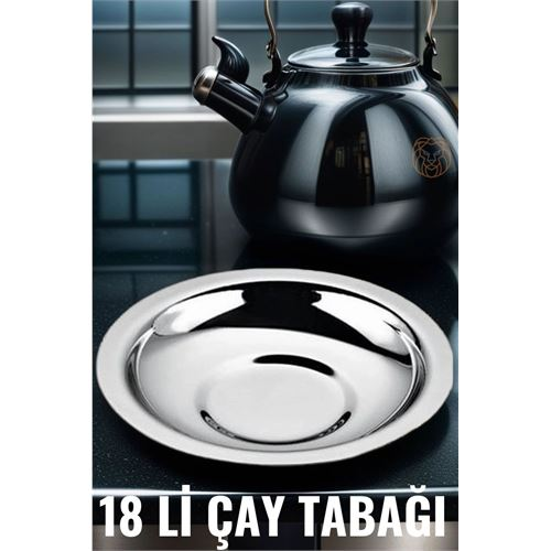 HSNET 18 li Metal Çay Tabağı Veneta Design Seti