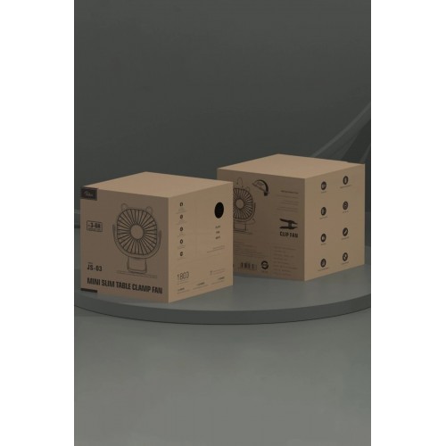 JS03 Masaüstü Soğutma Fanı - Beyaz-(5796)