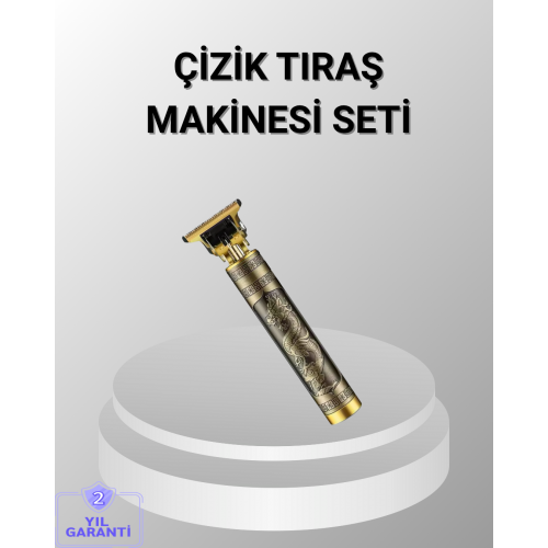 Şarjlı T Bıçaklı Saç ve Sakal Tıraş Makinesi – 3 Başlıklı Güçlü Motorlu 2 Saat Kullanım