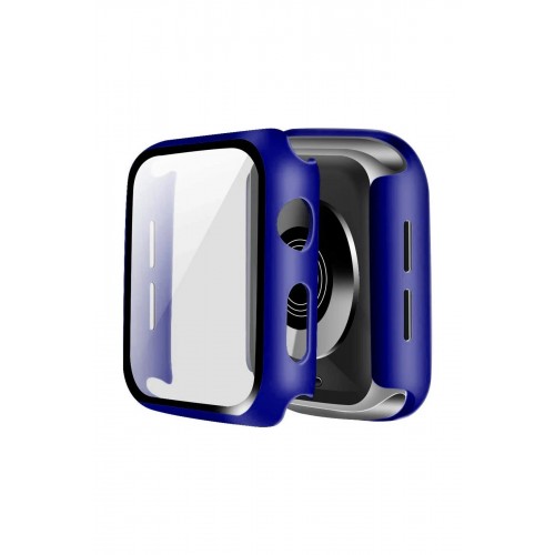 Apple Watch 42mm Camlı Kasa Ekran Koruyucu - Lacivert-(5796)