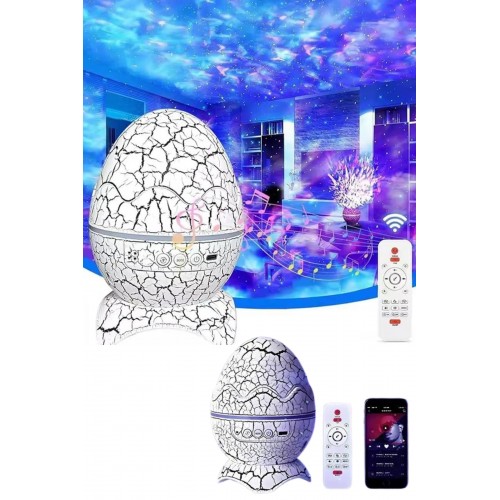 Bluetooth Hoparlör Dinozor Yumurtası Gece Masa Lambası Projektör Bluetooth Hoparlör Dinozor Yumurtası Gece Masa Lambası Projektör