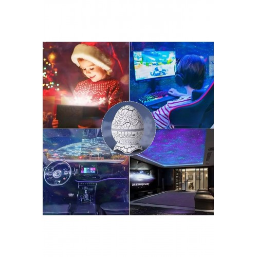 Bluetooth Hoparlör Dinozor Yumurtası Gece Masa Lambası Projektör Bluetooth Hoparlör Dinozor Yumurtası Gece Masa Lambası Projektör