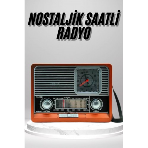 Nostaljik Vintage Radyo Taşınabilir Bluetooth Bağlantılı Hoparlör Radyo