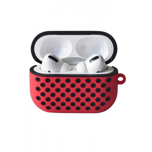 Airpods Pro 2 (2.nesil) Spor Delikli Kılıf - Kırmızı-Siyah-(5796)