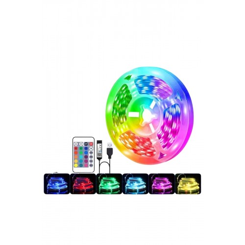 RGB Şerit Led 10 Metre Led Işık Kumanda ile Kontrol RGB