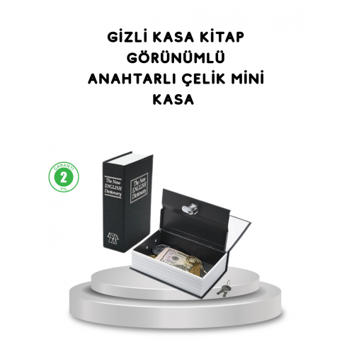 Gizli Kitap Kasa – Metal Gövdeli Anahtarlı