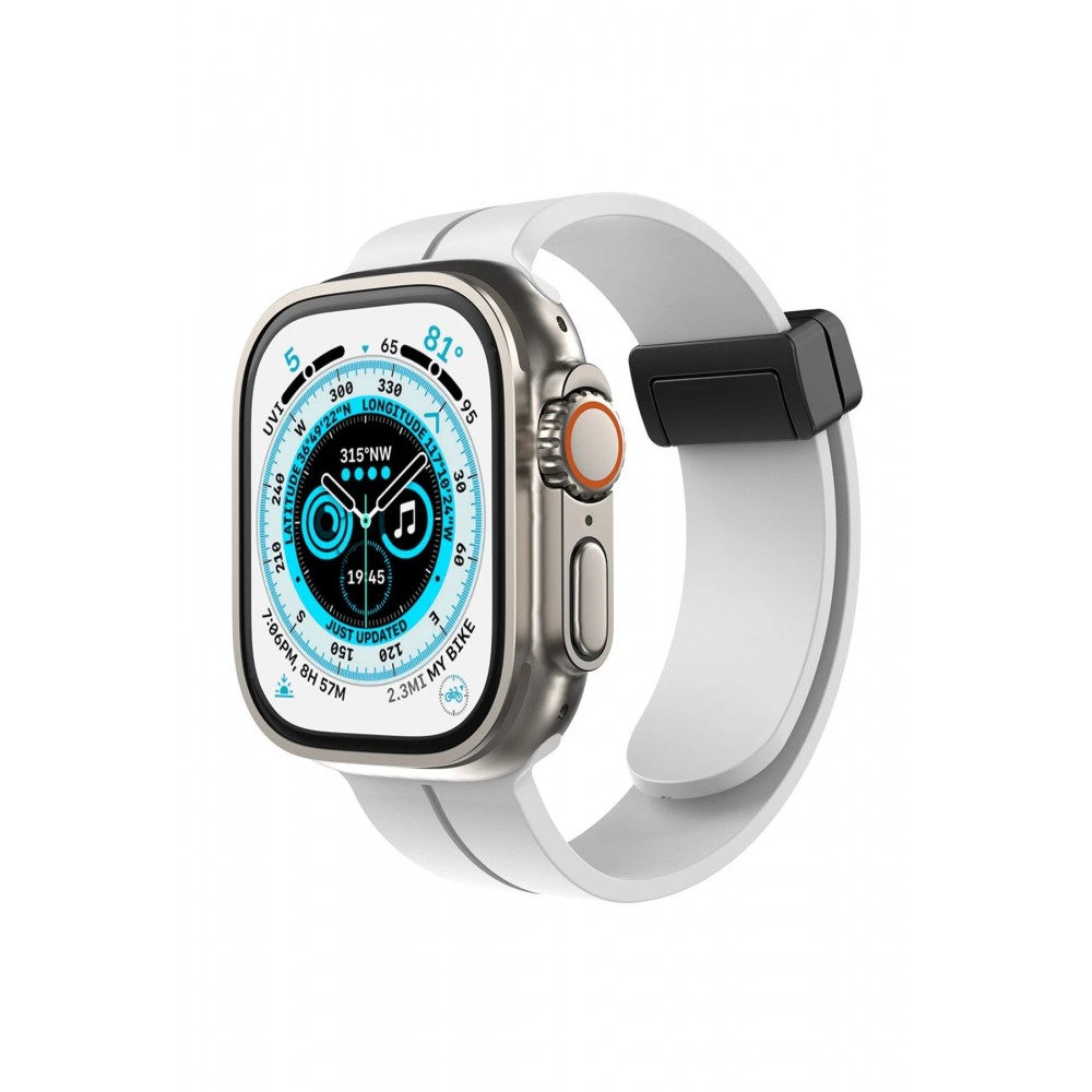 Apple Watch 38mm KR412 Elegance Stylısh Kordon - Beyaz-(5796)