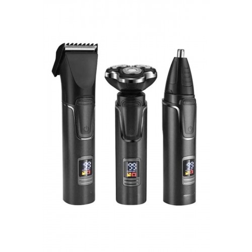 Yüksek Performanslı 3 Başlıklı Profesyonel Şarjlı Islak ve Kuru Kullanıma Uygun