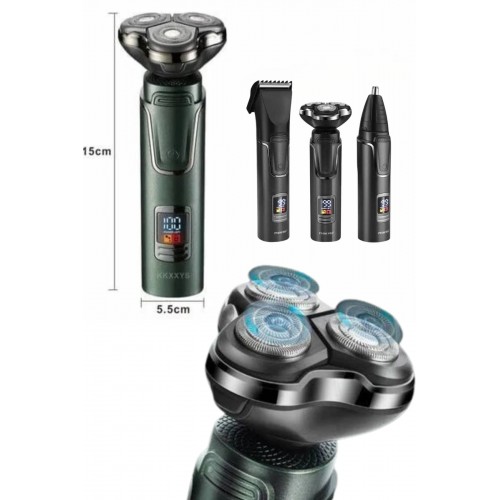 Yüksek Performanslı 3 Başlıklı Profesyonel Şarjlı Islak ve Kuru Kullanıma Uygun