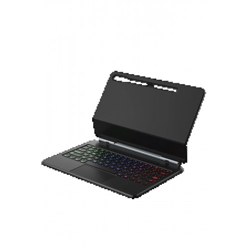 Samsung Galaxy T737 Tab S7 FE 12.4 Kılıf Eternal Ledli Klavyeli Tablet Kılıfı - Siyah-(5796)