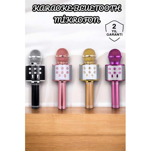 Şarjlı ve Uzun Pil Ömürlü Karaoke Mikrofon USB Bellek Destekli Profesyonel Ses Şarjlı ve Uzun Pil Ömürlü Karaoke Mikrofon USB Bellek Destekli Profesyonel Ses