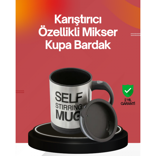 Kendi Kendini Karıştıran Termos Kupa | Güçlü Motor ve Çift Katmanlı Isı Koruma