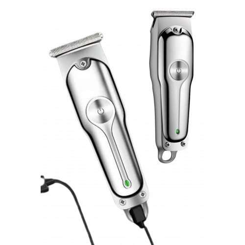 Paslanmaz Çelik Bıçaklı Kablosuz Şarjlı Dijital Göstergeli Tıraş Makinesi