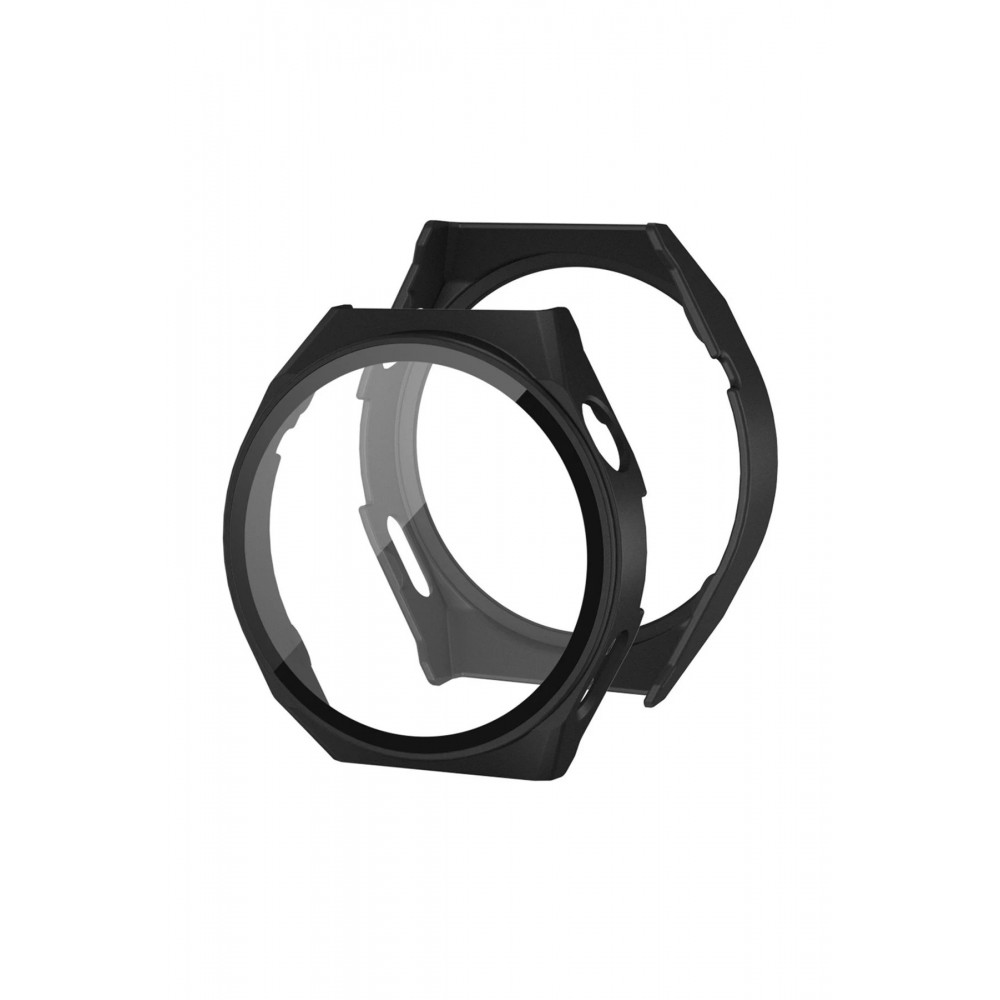 Huawei Watch GT2 42mm Dota Camlı Kasa Ekran Koruyucu - Siyah-(5796)