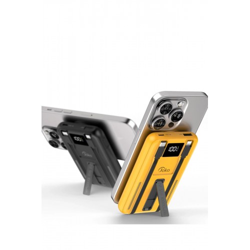 J39 10.000 mAh 20W PD Dahili Kablolu Magsafe Powerbank - Siyah-(5796)