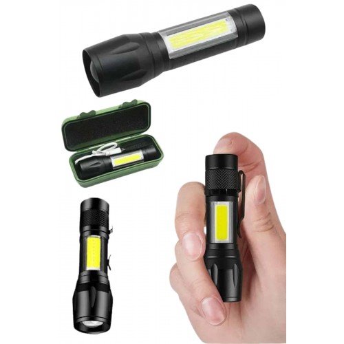 Uzun Menzilli Şarjlı El Feneri Uzun Ömürlü Led Işık Lamba