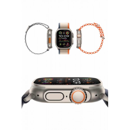 49mm Akıllı Saat Amoled Ekranlı Kadın Erkek Kol Saati Plastik Kordon