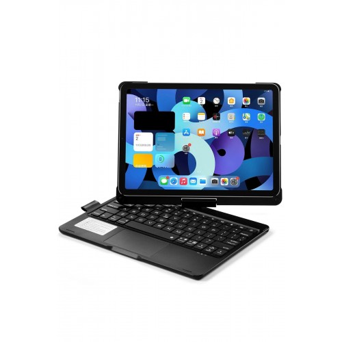 iPad Pro 11 (2021) Kılıf Magic Dönen Klavyeli Tablet Kılıf - Siyah-(5796)