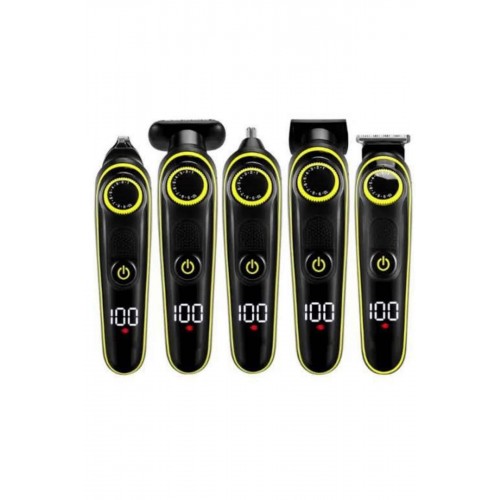 Saç Sakal Şekillendirici Tıraş Makinesi 5 Başlıklı Paslanmaz Çelik Bıçaklı Unısex