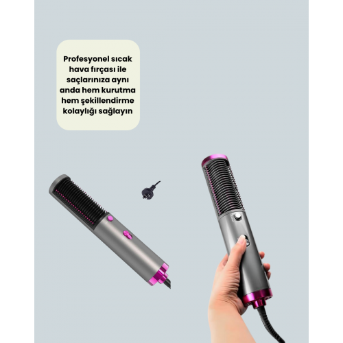 Ergonomik Tasarımlı Hafif ve Taşınabilir Sıcak Hava Fırçası