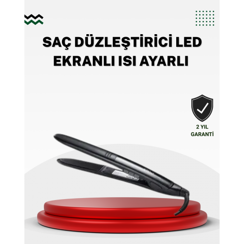 2025 Seri Profesyonel Isı Ayarlı Titanyum Kaplama Saç Düzleştirici Dijital Ekranlı