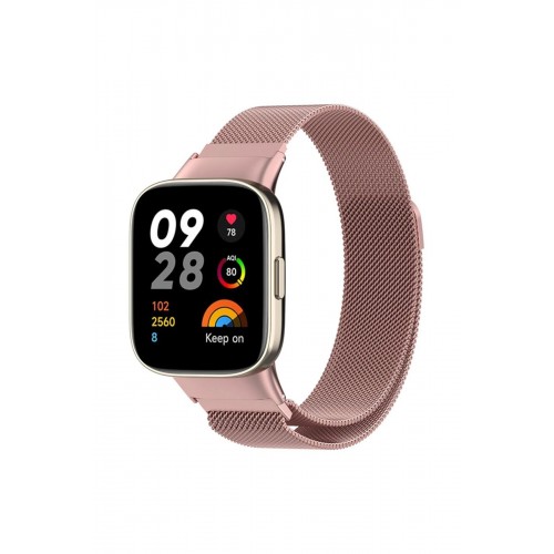 Xiaomi Redmi Watch 3 Metal Mıknatıslı Kordon - Rose-(5796)