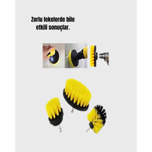 Derinlemesine Temizlik İçin Dayanıklı Kıllı Matkap Fırçası Başlığı Derinlemesine Temizlik İçin Dayanıklı Kıllı Matkap Fırçası Başlığı