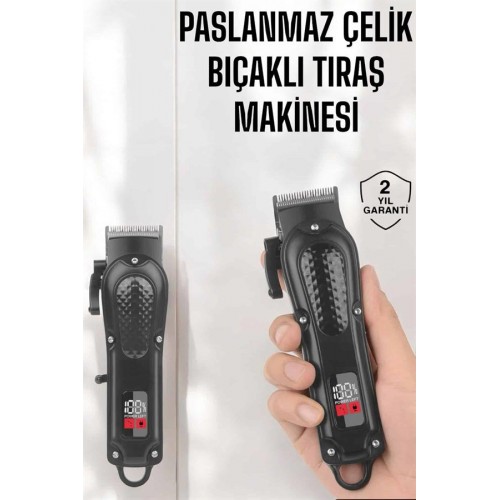 Sıfır Tıraş Makinesi Dijital Göstergeli Paslanmaz Çelik Bıçaklı Taşınabilir Sıfır Tıraş Makinesi Dijital Göstergeli Paslanmaz Çelik Bıçaklı Taşınabilir