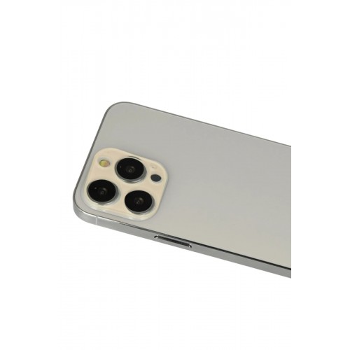 iPhone 12 Pro Rainbow Kamera Lens Koruma Cam - Gold-(5796)