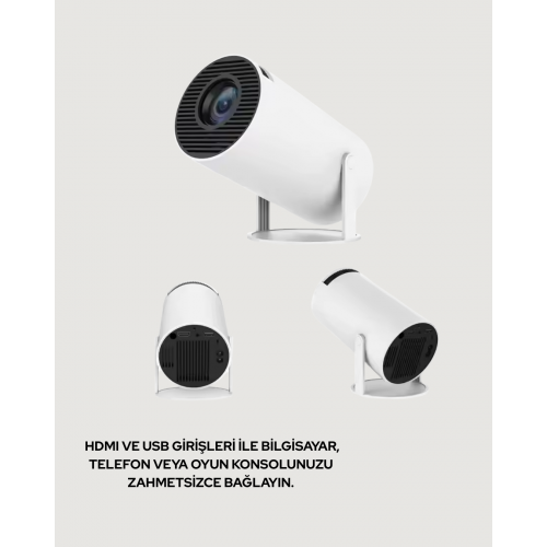 4K Uyumlu 130 İnç Full HD Projeksiyon Cihazı ve Kablosuz Aktarım Özelliği 4K Uyumlu 130 İnç Full HD Projeksiyon Cihazı ve Kablosuz Aktarım Özelliği