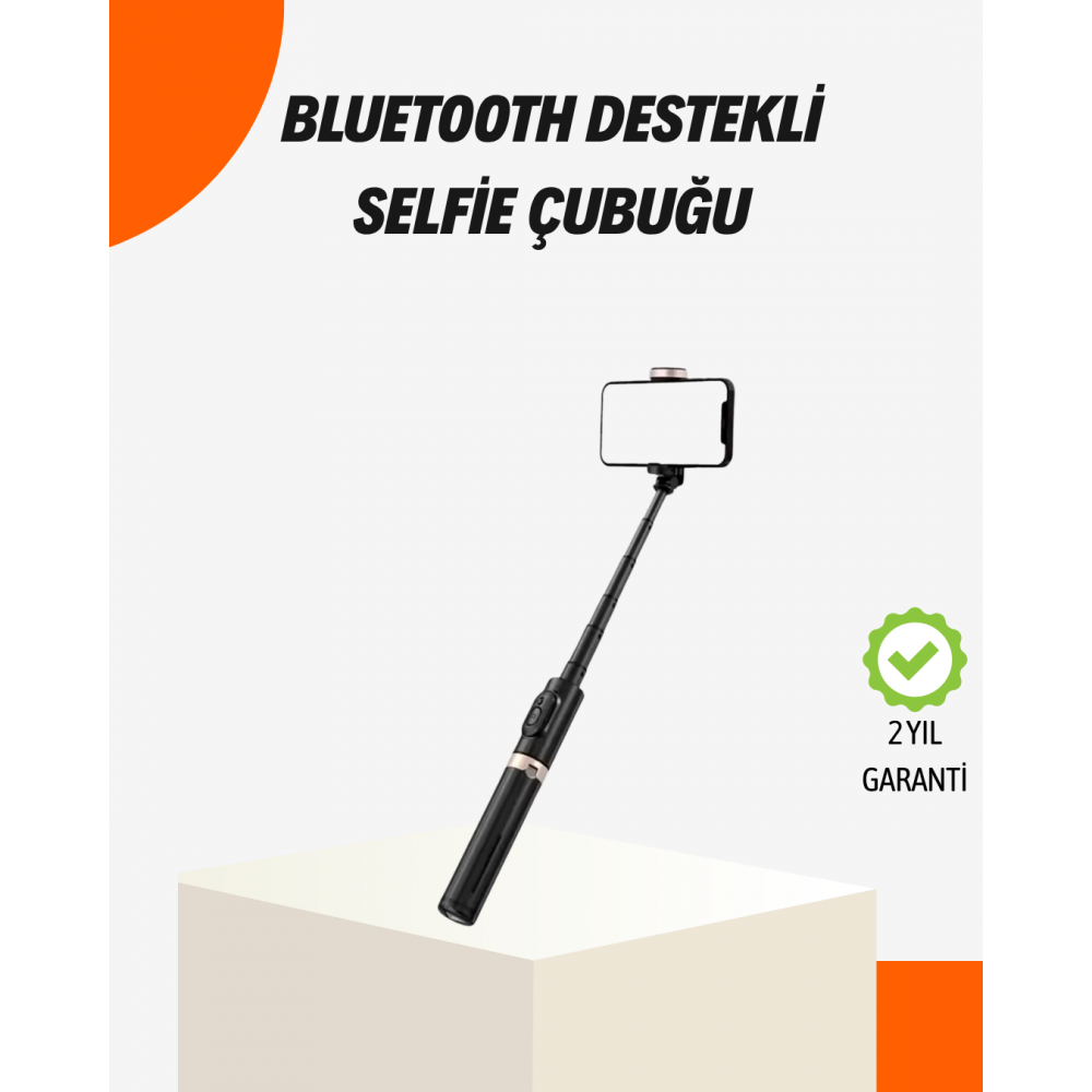 Bluetooth’lu Işıklı Selfie Çubuğu – Katlanabilir 130 cm