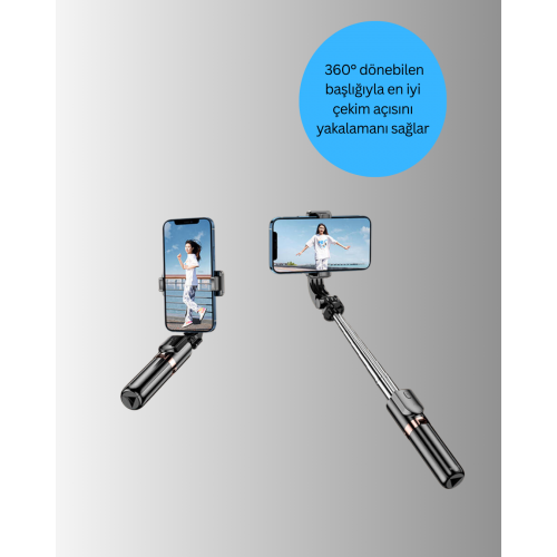 Bluetooth’lu Işıklı Selfie Çubuğu – Katlanabilir 130 cm Bluetooth’lu Işıklı Selfie Çubuğu – Katlanabilir 130 cm