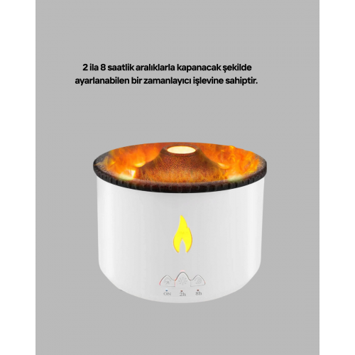 Volkan Efektli Aroma Difüzörü – Sessiz Çalışma Otomatik Kapanma ve LED Işık Volkan Efektli Aroma Difüzörü – Sessiz Çalışma Otomatik Kapanma ve LED Işık