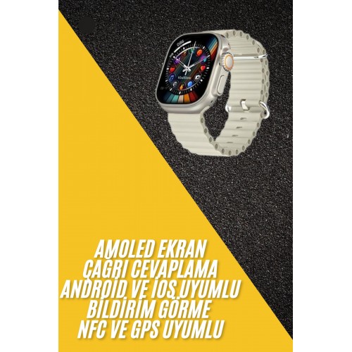 Akıllı Saat Kol Saati Android ve İOS Uyumlu Nabız Ölçer Sesli Asistan