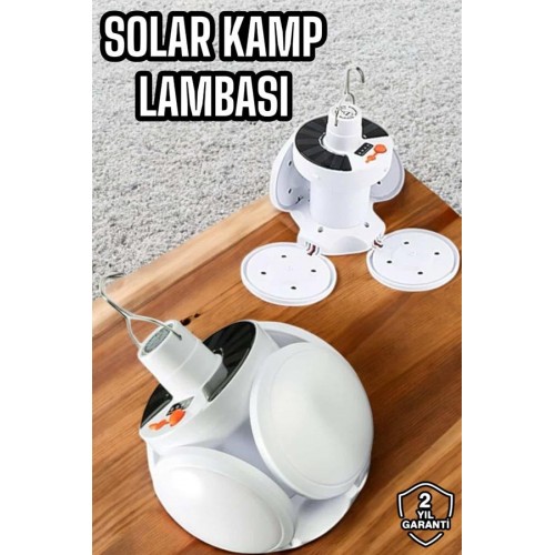 Kamp Lambası Işıldak Beyaz Işık Güneş Enerjili Solar Aydınlatma 5 Kanatlı Katlanabilir Kamp Lambası Işıldak Beyaz Işık Güneş Enerjili Solar Aydınlatma 5 Kanatlı Katlanabilir