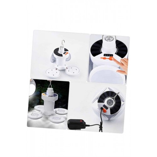 Kamp Lambası Işıldak Beyaz Işık Güneş Enerjili Solar Aydınlatma 5 Kanatlı Katlanabilir Kamp Lambası Işıldak Beyaz Işık Güneş Enerjili Solar Aydınlatma 5 Kanatlı Katlanabilir