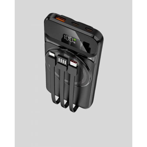 15W Kablosuz Hızlı Şarjlı 10000 mAh Powerbank – Taşınabilir LED Göstergeli