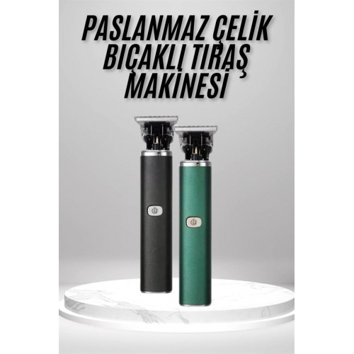 Tıraş Makinesi Profesyonel Paslanmaz Çelik T-bıçak Saç Sakal Ense Vücut