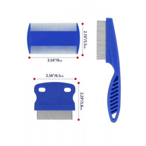Kedi Köpek Tüy Bit Pire Toplayıcı Toplama Temizleme Tarağı Tarak Seti 4'lü Set